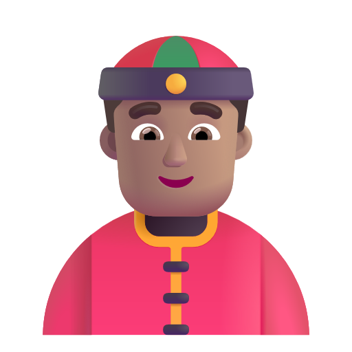 Man With Gua Pi Mao: Medium Skin Tone on Microsoft 3D