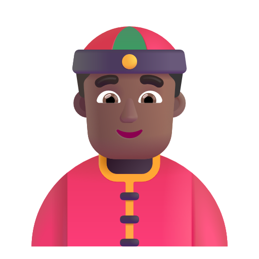 Man With Gua Pi Mao: Medium-Dark Skin Tone on Microsoft 3D
