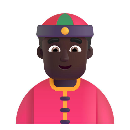 Man With Gua Pi Mao: Dark Skin Tone on Microsoft 3D