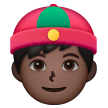Man With Gua Pi Mao: Dark Skin Tone on Samsung