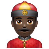 Man With Gua Pi Mao: Dark Skin Tone on WhatsApp