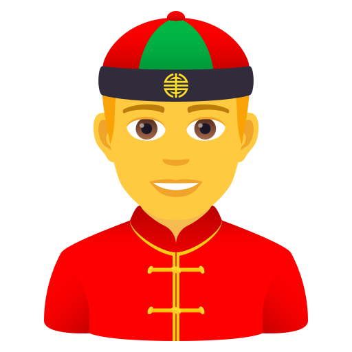 Man With Gua Pi Mao on JoyPixels