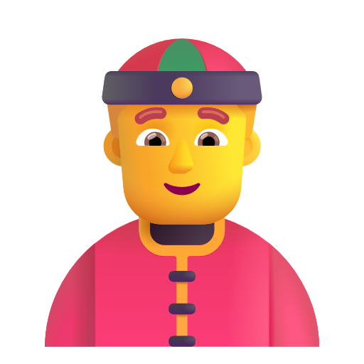 Man With Gua Pi Mao on Microsoft 3D