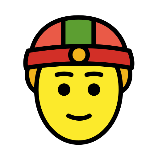Man With Gua Pi Mao on OpenMoji