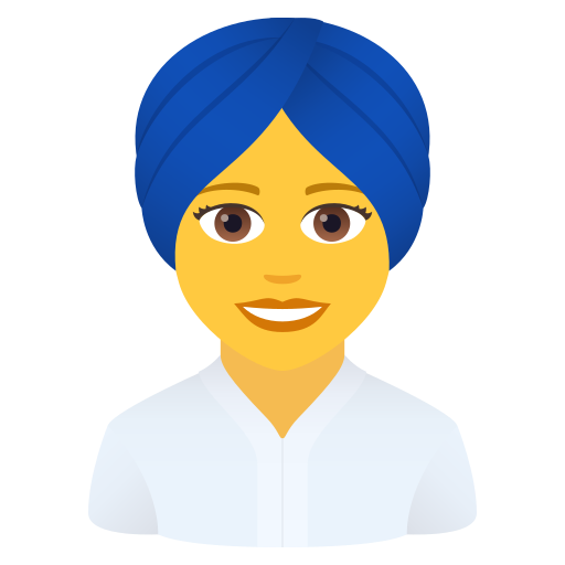 Woman Wearing Turban on JoyPixels