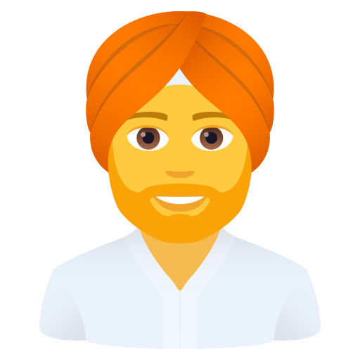 Man Wearing Turban on JoyPixels