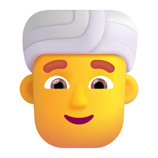 Man Wearing Turban on Microsoft 3D