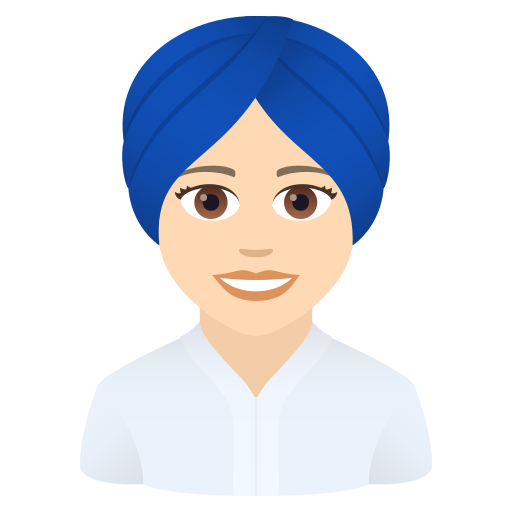 Woman Wearing Turban: Light Skin Tone on JoyPixels