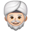 Man Wearing Turban: Light Skin Tone on Samsung