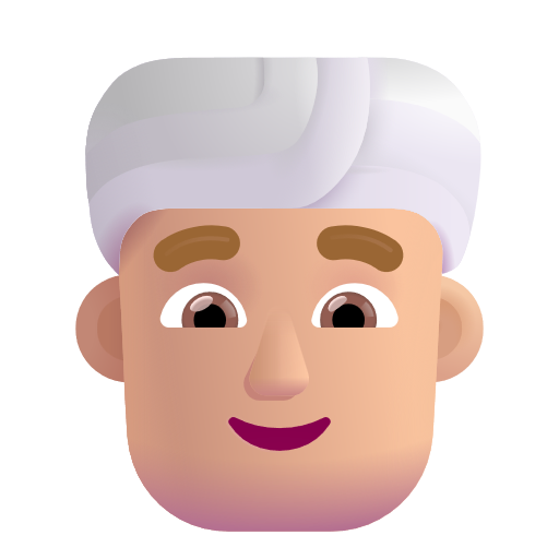 Man Wearing Turban: Medium-Light Skin Tone on Microsoft 3D