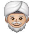Man Wearing Turban: Medium-Light Skin Tone on Samsung