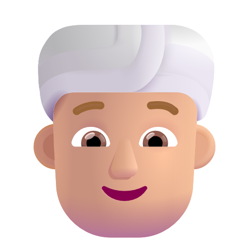 Man With Turban: Medium-Light Skin Tone on Microsoft 3D