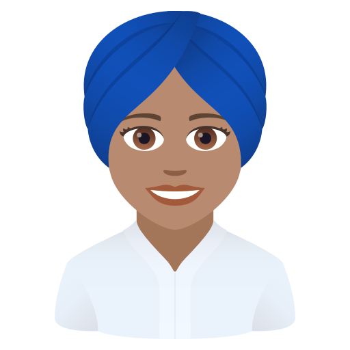 Woman Wearing Turban: Medium Skin Tone on JoyPixels
