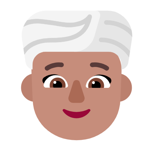 Woman Wearing Turban: Medium Skin Tone on Microsoft Fluent