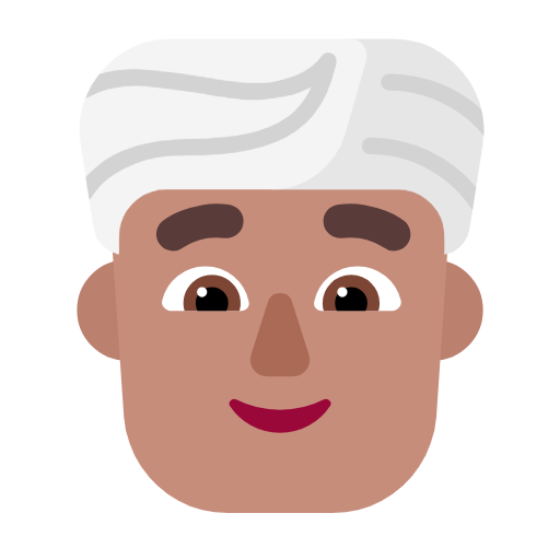 Man Wearing Turban: Medium Skin Tone on Microsoft Fluent
