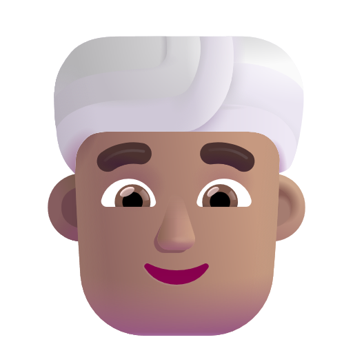 Man Wearing Turban: Medium Skin Tone on Microsoft 3D