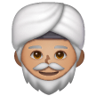 Man Wearing Turban: Medium Skin Tone on Samsung
