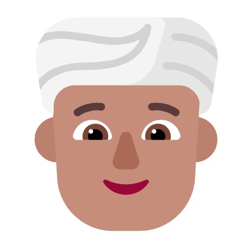 Man With Turban: Medium Skin Tone on Microsoft Fluent