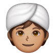Man With Turban: Medium Skin Tone on Samsung