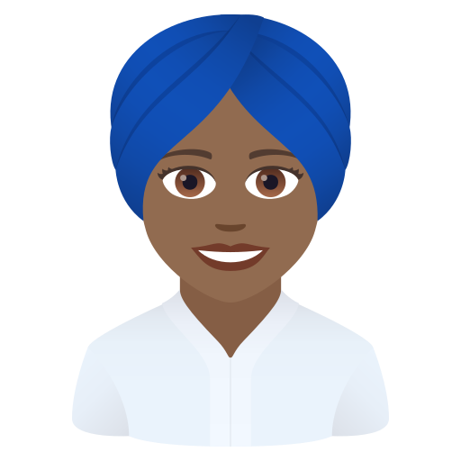 Woman Wearing Turban: Medium-Dark Skin Tone on JoyPixels
