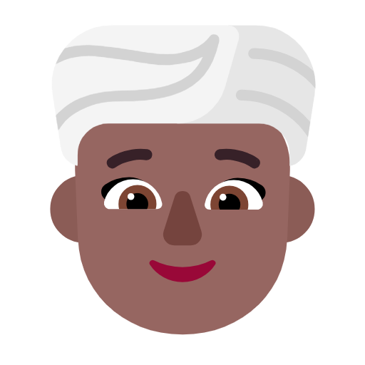 Woman Wearing Turban: Medium-Dark Skin Tone on Microsoft Fluent