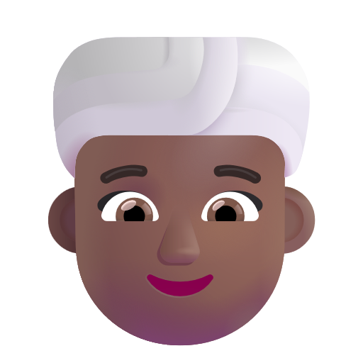Woman Wearing Turban: Medium-Dark Skin Tone on Microsoft 3D