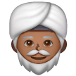 Man Wearing Turban: Medium-Dark Skin Tone on Samsung