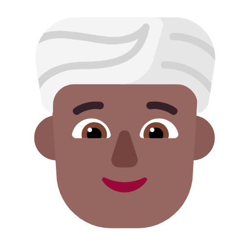 Man With Turban: Medium-Dark Skin Tone on Microsoft Fluent