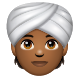 Man With Turban: Medium-Dark Skin Tone on WhatsApp