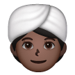 Woman Wearing Turban: Dark Skin Tone on Samsung