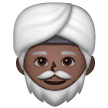 Man Wearing Turban: Dark Skin Tone on Samsung