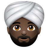 Man Wearing Turban: Dark Skin Tone on WhatsApp