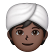 Man With Turban: Dark Skin Tone on Samsung