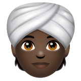 Man With Turban: Dark Skin Tone on WhatsApp