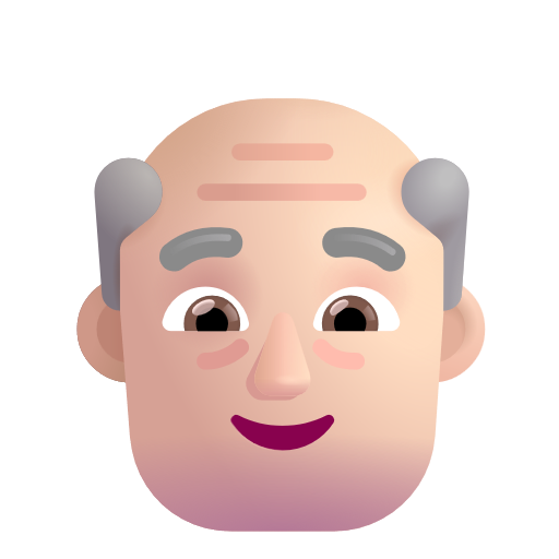 Older Man: Light Skin Tone on Microsoft 3D