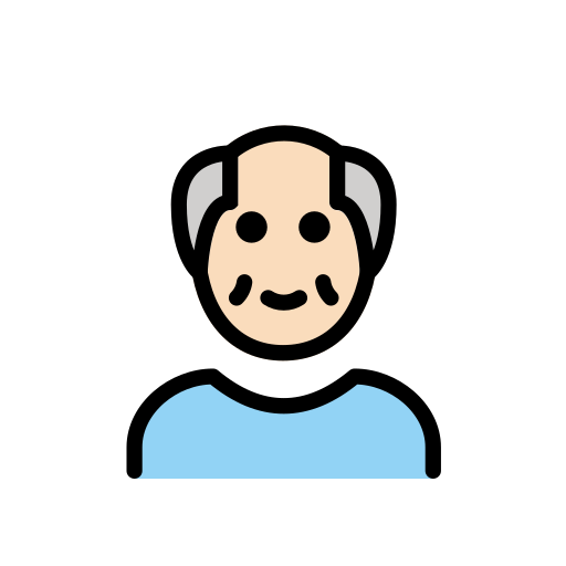 Older Man: Light Skin Tone on OpenMoji