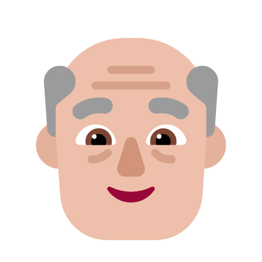 Older Man: Medium-Light Skin Tone on Microsoft Fluent
