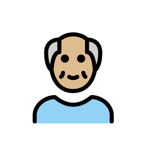 Older Man: Medium-Light Skin Tone on OpenMoji