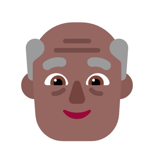 Older Man: Medium-Dark Skin Tone on Microsoft Fluent