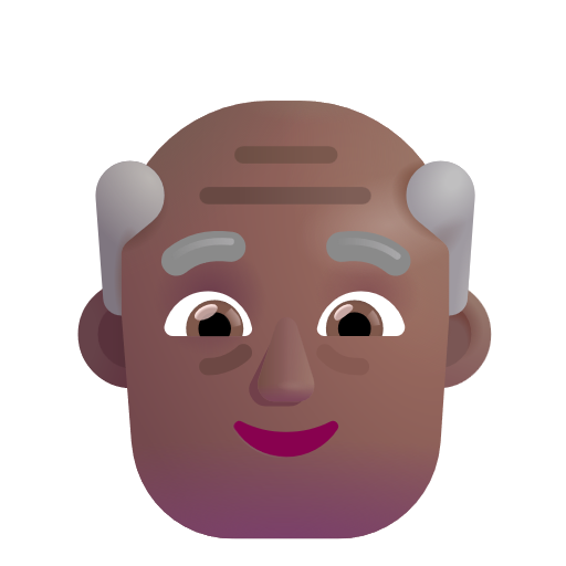 Older Man: Medium-Dark Skin Tone on Microsoft 3D