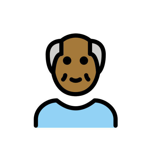 Older Man: Medium-Dark Skin Tone on OpenMoji