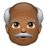 Older Man: Medium-Dark Skin Tone on WhatsApp