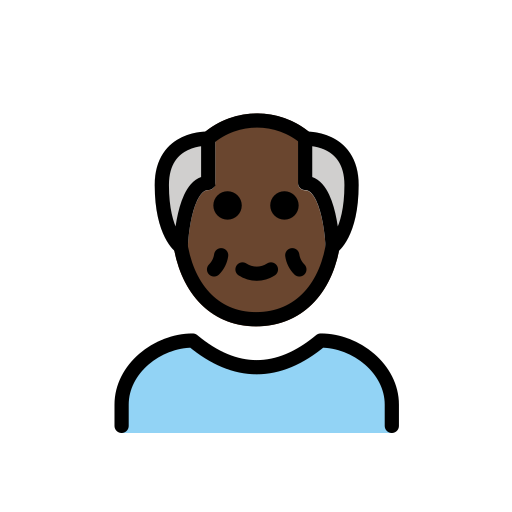 Older Man: Dark Skin Tone on OpenMoji