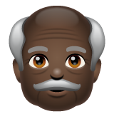 Older Man: Dark Skin Tone on WhatsApp