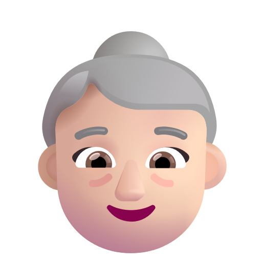 Older Woman: Light Skin Tone on Microsoft 3D