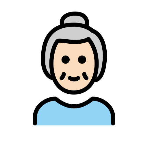 Older Woman: Light Skin Tone on OpenMoji