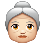 Older Woman: Light Skin Tone on WhatsApp