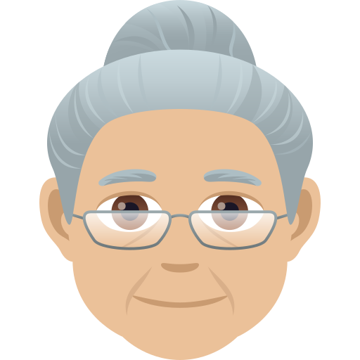Older Woman: Medium-Light Skin Tone on JoyPixels