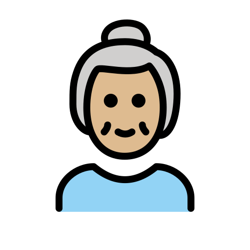 Older Woman: Medium-Light Skin Tone on OpenMoji