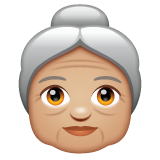 Older Woman: Medium-Light Skin Tone on WhatsApp